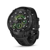 Garmin Instinct Crossover AMOLED - Tactical Edition, Analog Saat Eller ve Parlak AMOLED Ekranlı Sağlam Hibrid GPS Taktik Akıllı Saat, Siyah Silikon Bantlı Siyah
