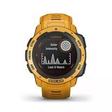 Garmin Instinct Solar, Solar-Powered Rugged Outdoor Smartwatch, Built-İn Sports Apps And Health Watch, Sunburst Sarı