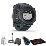 Garmin Instinct Solar Surf Edition Boru + Usb Car/Wall Adaptör + Watch Şarj Stand + 6Ave Fiber Kumaş (010-02293-17)
