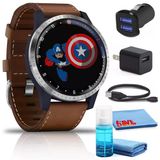 Garmin Legacy Hero First Avenger/Captain America Smartwatch (45Mm) Kit With Usb Adaptörs And 6Ave Temizlik Kit