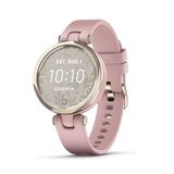 Garmin Lilytm Şık Küçük Smartwatch, Bright Touch Ekran Görüntüsü Ve Desenli Lens, Cream Gold Ve Dust Rose, Silikon Band