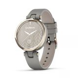 Garmin Lilytm Şık Küçük Smartwatch, Bright Touch Ekran Ve Desenli Lens, Cream Gold Ve Grey, Deri Band