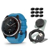 Garmin Quatix 7 Standart Edition Marine Gps Smartwatch Sche With Focus Camera Portable Şarj Stand And Focus Şarj Port Protectors (9-Pack) (3 Madde)