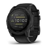 GARMIN TACTIX 8-51 MM, SOLAR, UYGULAMALI BALİSTİK ELİT ÇÖZÜCÜLÜ SAFİR LENS, TAKTİK SİYAH NAYLON BANTLI SİYAH DLC TİTANYUM VE SİYAH SİLİKON BANDI