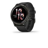 Garmin Venu 2, Gelişmiş Sağlık İzleme Ve Fitness Özellikleri İle Gps Smartwatch, Slate Bezel Black Case Ve Silikon Band