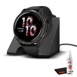 Garmin Venu 2 Plus, Call Ve Text İle Gps Smartwatch, Gelişmiş Sağlık İzleme Ve Fitness Özellikler, Slate With Black Band With Şarj Base & 6Ave Travel Kit