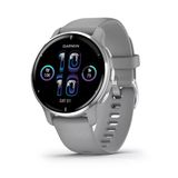 Garmin Venu 2 Plus, Call Ve Text İle Gps Smartwatch, Gelişmiş Sağlık İzleme Ve Fitness Özellikleri, Gray Band İle Gümüş