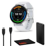 Garmin Venu 3 Gelişmiş Fitness Ve Health Tracker Gps Smartwatch, 14 Days Battery Life With Silver Paslanmaz Steel Bezel And 45Mm Whitestone Case & Silikon Band 1.4 İnç Amoled Touch