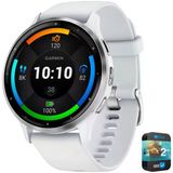 Garmin Venu 3 Health Fitness Gps Smartwatch Silver Steel Bezel & Whitestone Case (45Mm) | Resmi Abd Ortak Modeli | Sche 010-02784-00 With 2 Yr Cps Advancedd Protection Pack