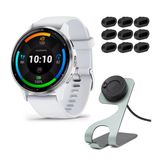 Garmin Venu 3 Smartwatch (Silver/Whitestone) Şarj Stand Ve Port Plugs (3)