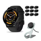 Garmin Venu 3 Smartwatch (Slate/Black) Uygulamalı Stand Ve Port Plugs (3 Madde)