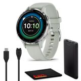Garmin Venu 3S Gelişmiş Fitness ve Sağlık Takip Cihazı Akıllı Saat Gümüş Paslanmaz Çelik Çerçeve, 41MM Adaçayı Grisi Kasa ve Silikon Bant 1,2 İnç AMOLED...