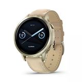 Garmin Venu® 4, 41Mm, Gelişmiş Sağlık Ve Fitness Gps Smartwatch, Parlak Renkli Ekran,Built-In Flashlight,10 Days Of Battery Life,Lunar Gold/Bone Silikon Band Ve Işık Deri Band -2 Grup