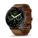 Garmin Venu® 4, 45Mm, Gelişmiş Sağlık Ve Fitness Gps Smartwatch,Bright Renkli Ekran,Built-İn Flashlight,12 Days Of Battery Life, Slate With Black Silikon Band And Brown Deri Band - 2 Bands