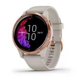 Garmin Venu - Parlak Touchscreen İle Gps Smartwatch - Music, Body Energy Watch, Animation Workouts, Pulse Ox Sensör Ve Daha Fazla - Rose Gold With Tan Band