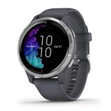 Garmin Venu, Smartwatch With Bright Touchscreen, Özellikler Müzik, Body Energy Watch, Animation Workouts, Pulse Ox Sensörs And More, Granite Blue Ve Silver Smartwatch