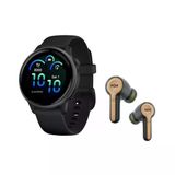 Garmin Vivo 6 Gps Smartwatch (Slate With Black Band) Sche With House Of Marley Rebel True Wireless Earbuds