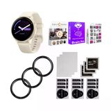 Garmin Vivo 6 Smartwatch (Lunar Gold/Bone Band) Fitness Ve Wellness Plus Software Ve Tempered Glass
