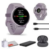 Garmin Vivoactive 5 Fitness Takip Cihazı Kadın ve Erkekler için Metalik Orkide Çerçeveli, Orkide Kılıflı ve Silikon Bantlı Akıllı Saat, 11 Gün Pil Ömrü...