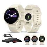 Garmin Vivoaktif 6 Fitness Gps Smartwatch Amoled Display Moon Gold With Bone Silikon Band, 11-Day Battery, 80+ Spor Modus, Faaliyet İzleme Akıllı Özellikler, Müzik, İletişimsiz Ödemeler