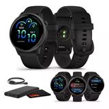 Garmin Vivoaktif 6 Fitness Gps Smartwatch Amoled Ekran Slate With Black Silikon Band, 11-Day Battery, 80+ Sports Modes, Activity İzleme Smart Özellikler, Music, Contactless Payments Sche