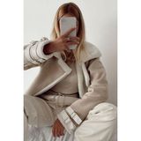 Garmoda Ithal Süet Kaban Trençkot Mont - Renkli