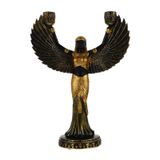 GARNECK Konik Sahipleri Mısır Güzellik Tanrıçası Heykeli Için Şamdanlar Salas De Casa Için Decoraciones Retro Tarzı Tutucu Reçine Yemek Masası Kadın Metal