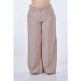 Garni Oversize Bol Paça Kadın Pantolon - Yüksek Bel, Rahat
