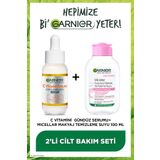 Garnier 100ml Micellar Makyaj Temizleme Suyu + C Vitamini Süper Aydınlatıcı Serum