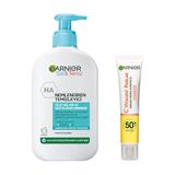 Garnier 250 ml Saf&Temiz Nemlendiren Temizleyici & 40 ml C Vitamini Parlak Günlük Uv Korumalı Güneş Yüz Kremi Spf50 Işıltılı Doku Cilt Bakım Seti