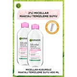 Garnier 2'li Micellar Kusursuz Makyaj Temizleme Suyu 400 Ml + Makyaj Temizleme Pamuğu