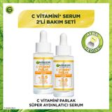 Garnier 30 ml 2'li Ayna Hediyeli Set C Vitamini Parlak Süper Aydınlatıcı Serum