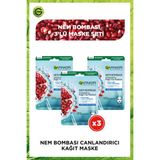 Garnier 3'lü Nem Bombası Canlandırıcı Kağıt Yüz Maskesi Seti