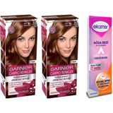 Garnier 6.35 Çarpıcı Altın Kahve Krem Saç Boyası 2 Kadınlar İçin Amonyaklı Yoğun Kalıcı Renk
