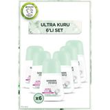 Garnier 6'lı Mineral Ultra Kuru Roll-On Deodorant Seti - 50 ml