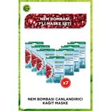 Garnier 7'li Kağıt Yüz Maskesi Seti Kuru Ciltler İçin Nem Bombası Hyaluronik Asit Özellikli