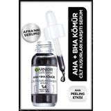 Garnier Aha Bha Cilt Kusurları Karşıtı Siyah Niasinamid Peeling Etkili 30 ml Serum ve Çanta