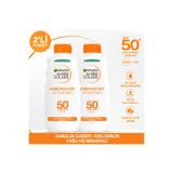 Garnier Ambre Solaire Güneş Sütü SPF50+ 24 Saat Koruyucu Nem 200 ml X 2 Adet