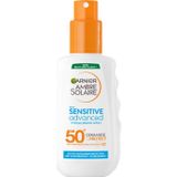 Garnier Ambre Solaire Hipoalerjenik Güneş Spreyi SPF 50+ – 150 ml | Hassas Ciltler İçin Yüksek Koruma, Parfümsüz, Suya Dayanıklı