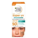 Garnier Ambre Solaire Super UV Niasinamid Cilt Kusurları Karşıtı Günlük SPF50+ 40 ml Güneş Koruyucu Fluid Krem