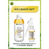Garnier C Vitamin Serum (Niasinamid + Salisilik Asit) + Çift FazlıMicellar Makyaj Temizleme Suyu 400ml