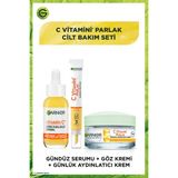 Garnier C Vitamin Serum Niasinamid Salisilik Asit Etkili 30 ml Normal Cilt İçin Canlandırıcı +Göz Kremi(Niasinamid+Kafein+Aydınlatıcı Nemlendirici Krem
