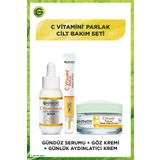 Garnier C Vitamin Serum(Niasinamid+Salisilik Asit)+Göz Kremi(Niasinamid+Kafein+Aydınlatıcı Nemlendirici Krem