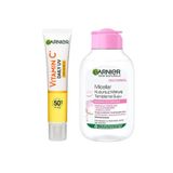 Garnier C Vitamini Günlük Güneş Koruyucu Fluid Yüz Kremi 40ml & Micellar Kusursuz Makyaj Temizleme Suyu 100ml