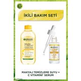 Garnier C Vitamini Parlak Aydınlatıcı Serum 30ml + Micellar C Vitamini Temizleme Suyu 400ml