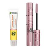 Garnier C Vitamini Parlak Günlük Uv Korumalı SPF50 Işıltılı Doku 40 ml Güneş Yüz Kremi + Maybelline New York Lash Sensational Sky High Maskara