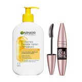 Garnier C Vitamini Parlaklık Veren Temizleyici 250 ML & Maybelline New York Lash Sensational Yelpaze Etkili Intense Black Maskara