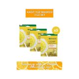 Garnier C Vitamini Parlaklık Verici Kağıt Yüz Maskesi 3'lü Set