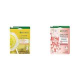 Garnier C Vitamini Parlaklık Verici Kağıt Yüz Maskesi + Garnier 2 Milyon Probiyotik Türevi İçeren Onarıcı Kağıt Yüz Maskesi