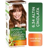 Garnier Color Naturals 6.34 Altın Çikolata Besleyici Kalıcı Saç Boyası Uzun Süreli Etki